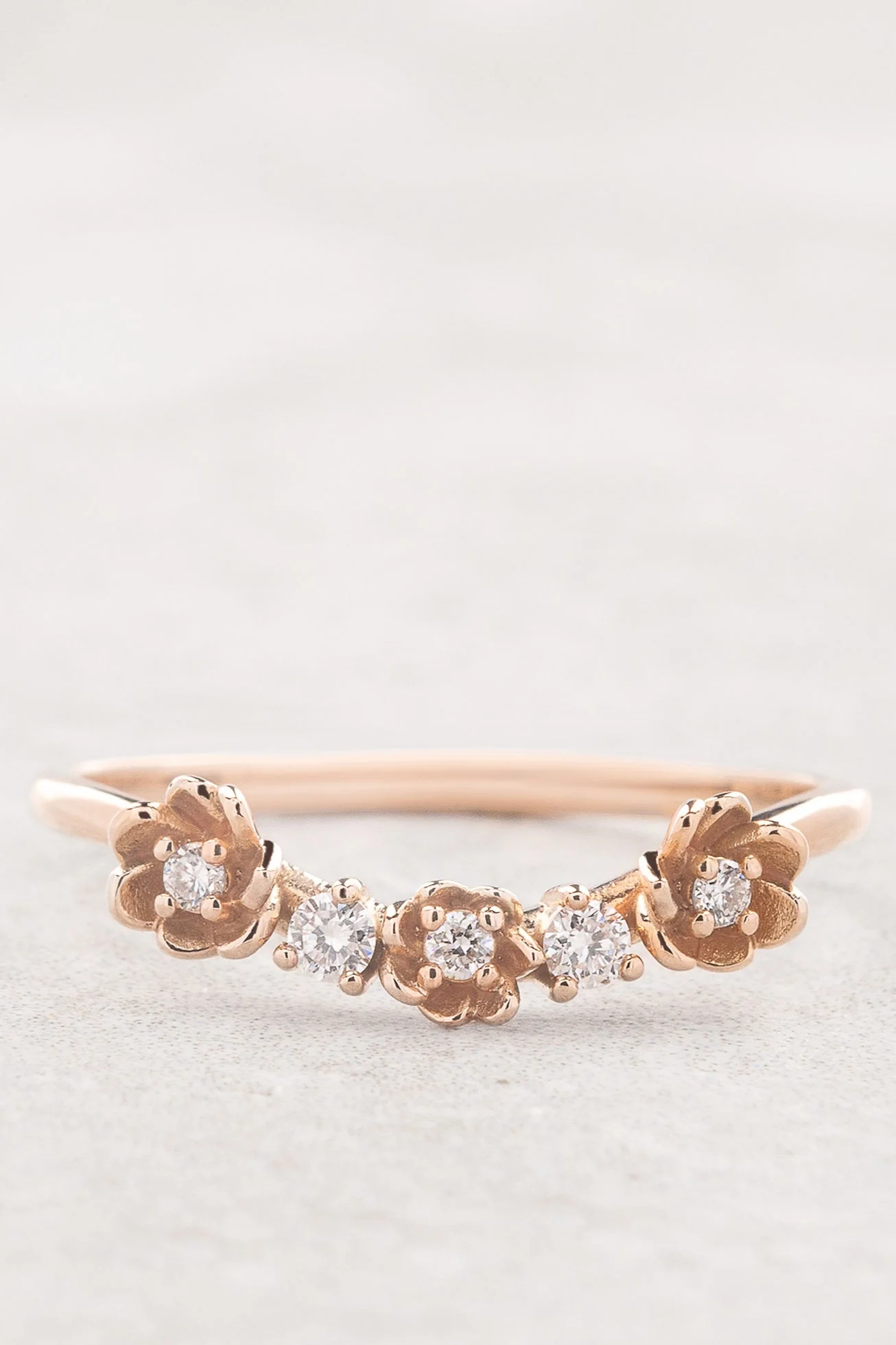 Bridal set with morganite and diamonds / Fiorella - Image 4