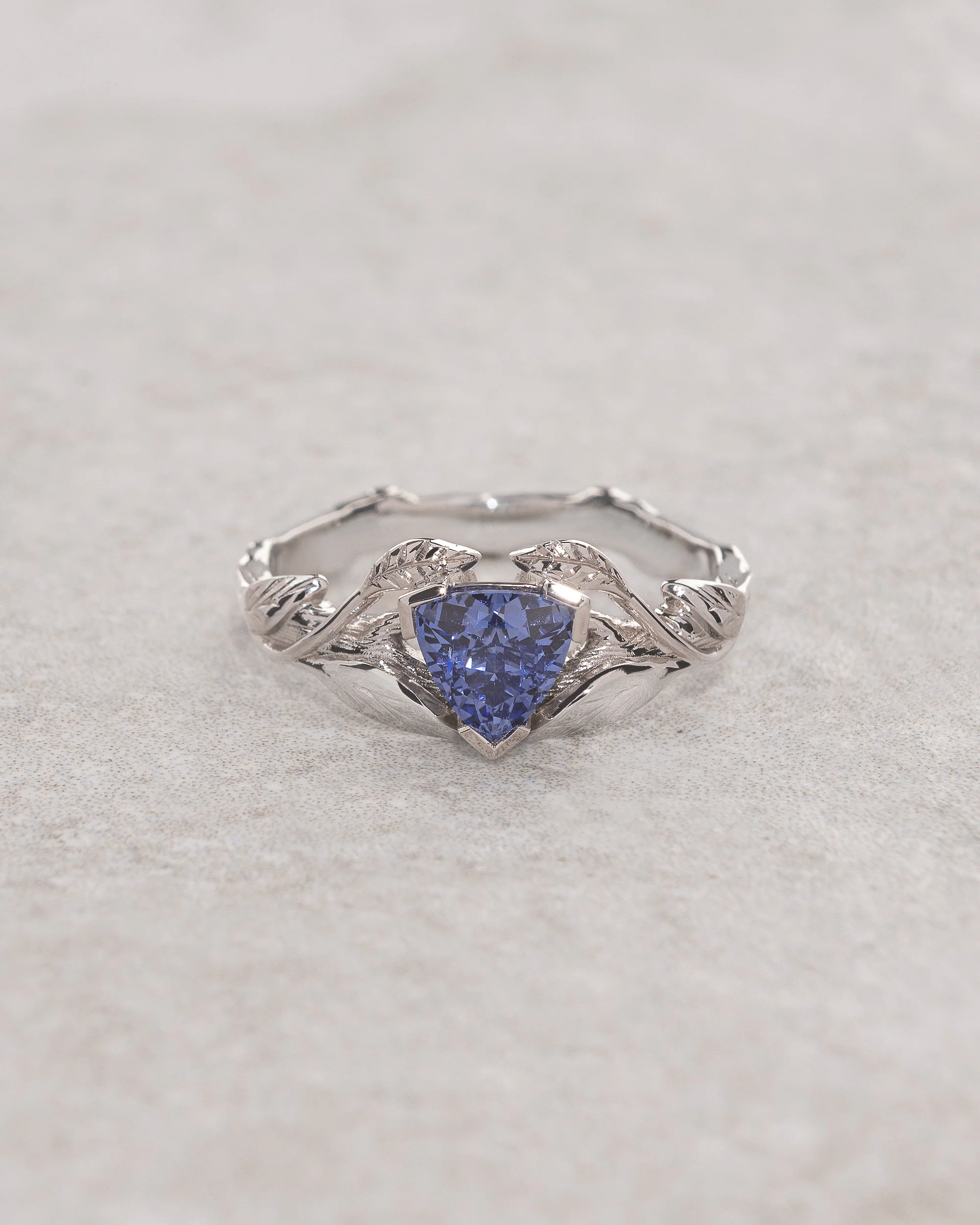 Clematis | branch engagement ring setting, trillion gemstone - Image 7