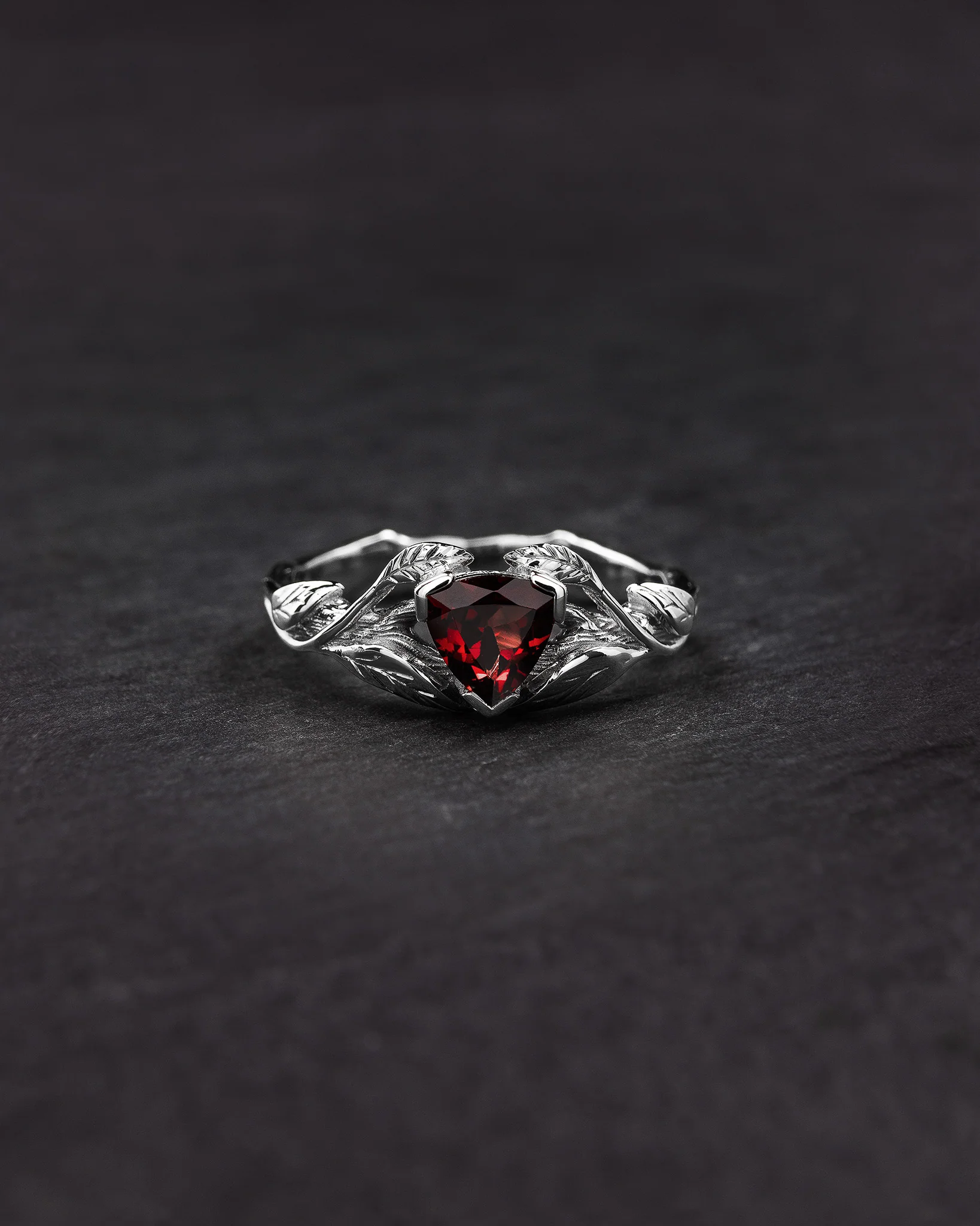 Clematis | branch engagement ring setting, trillion gemstone - Image 9