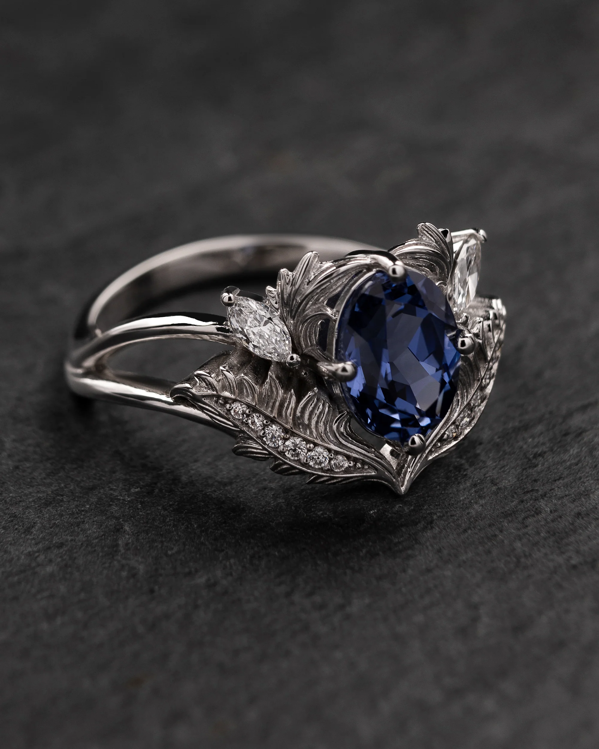 Adonis | oval gemstone setting with marquises - Image 6