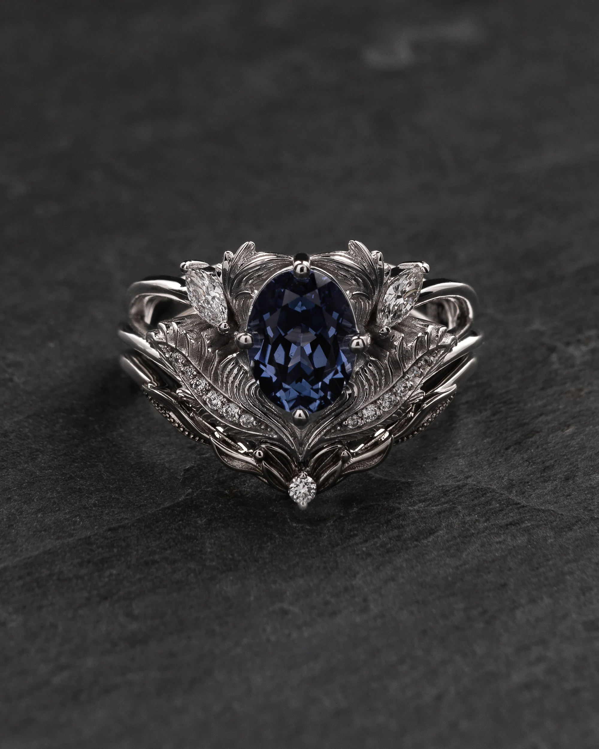 Adonis | oval gemstone setting with marquises - Image 7