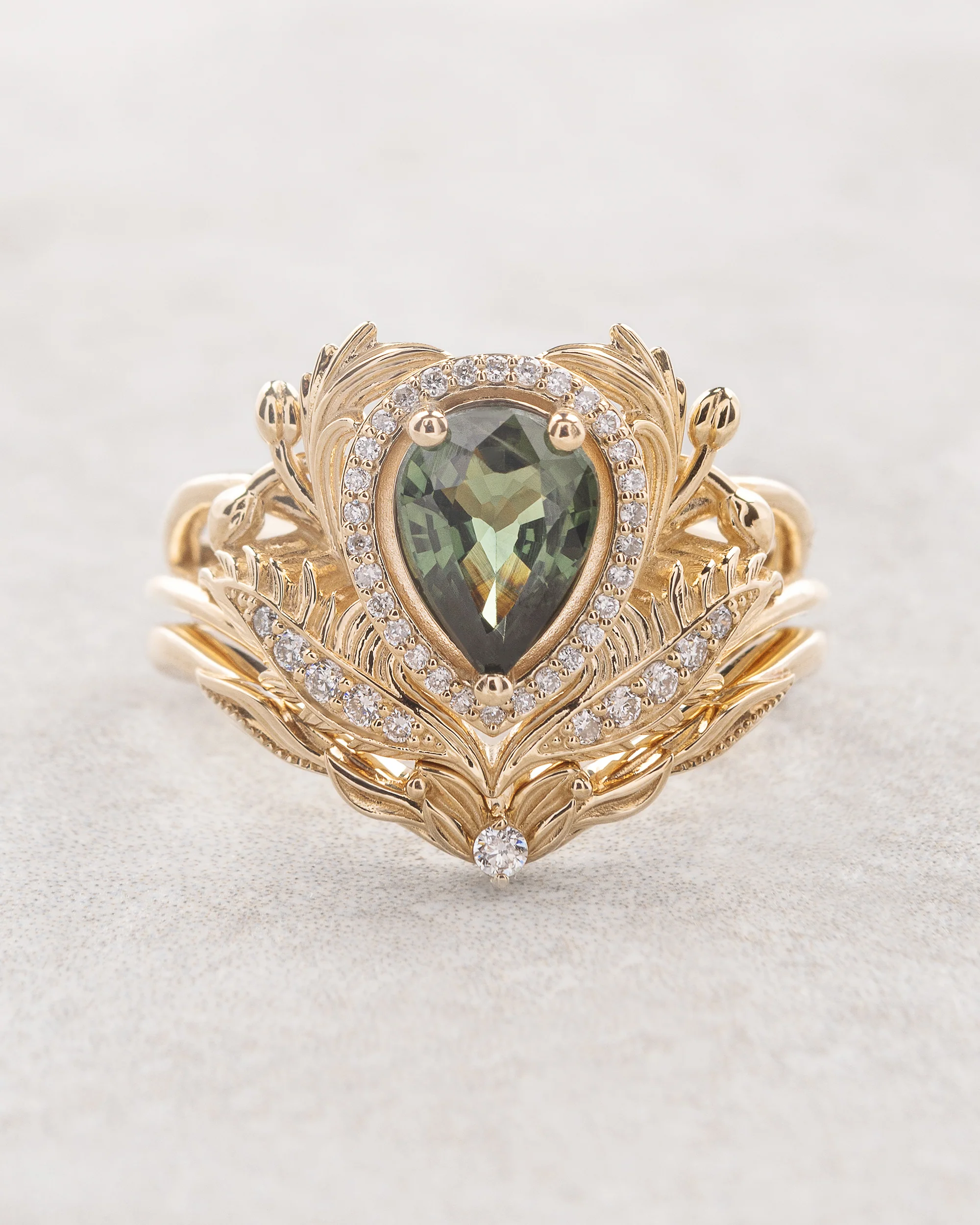 Adonis | 7x5 mm pear cut gemstone setting with halo - Image 4