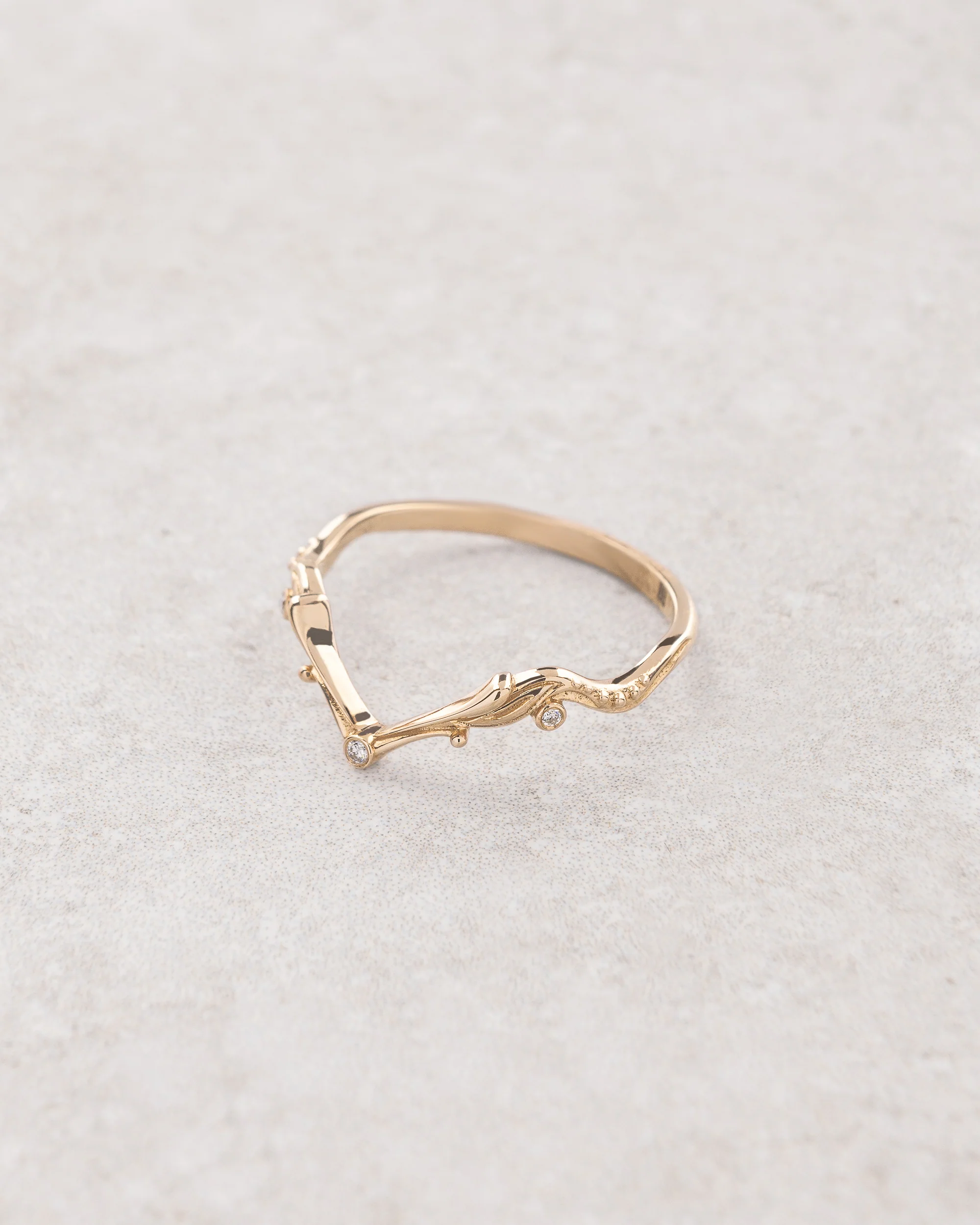 Chevron wedding band, stacking ring for Callisto - Image 6