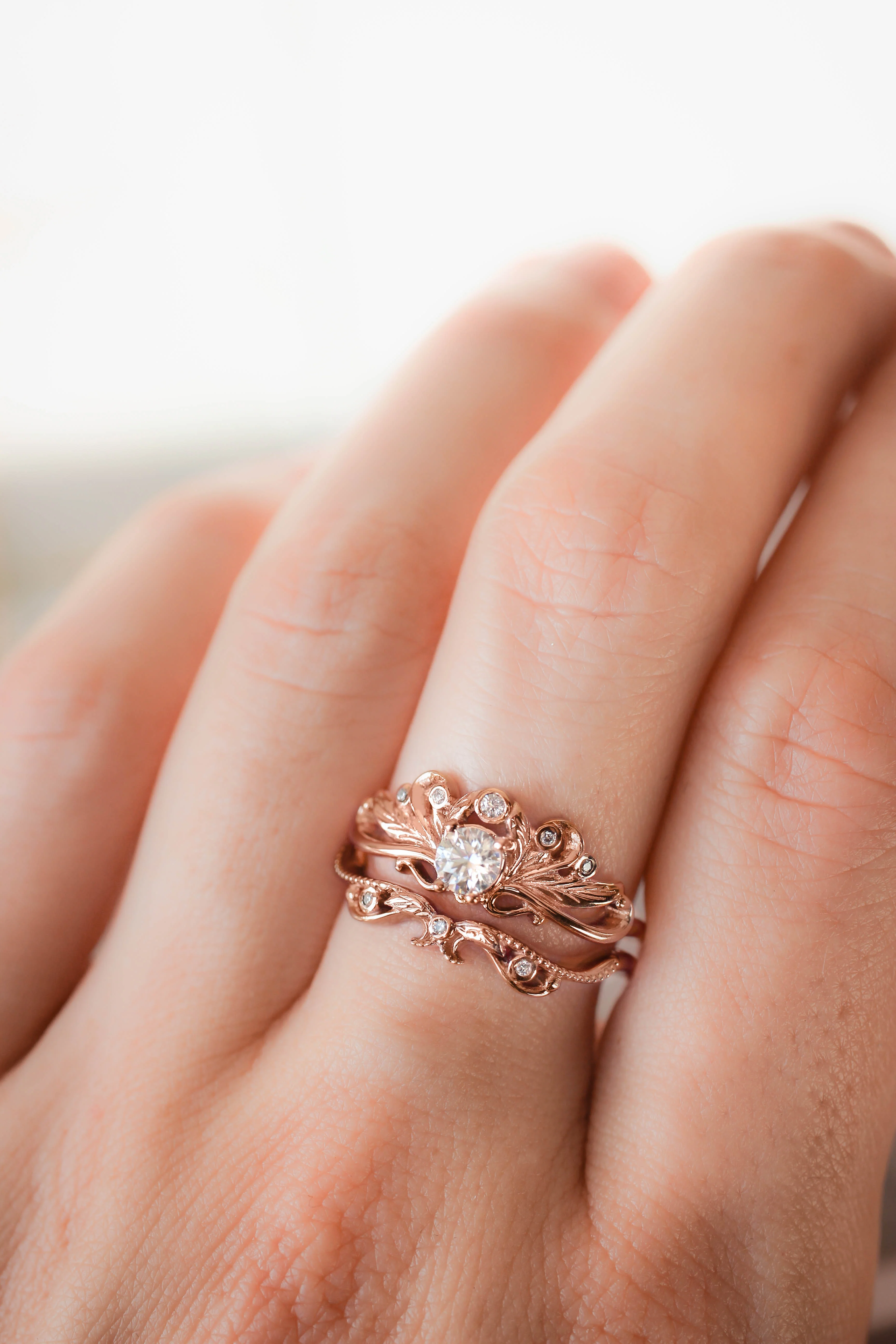 Natural diamonds bridal ring set / Damariss - Image 11