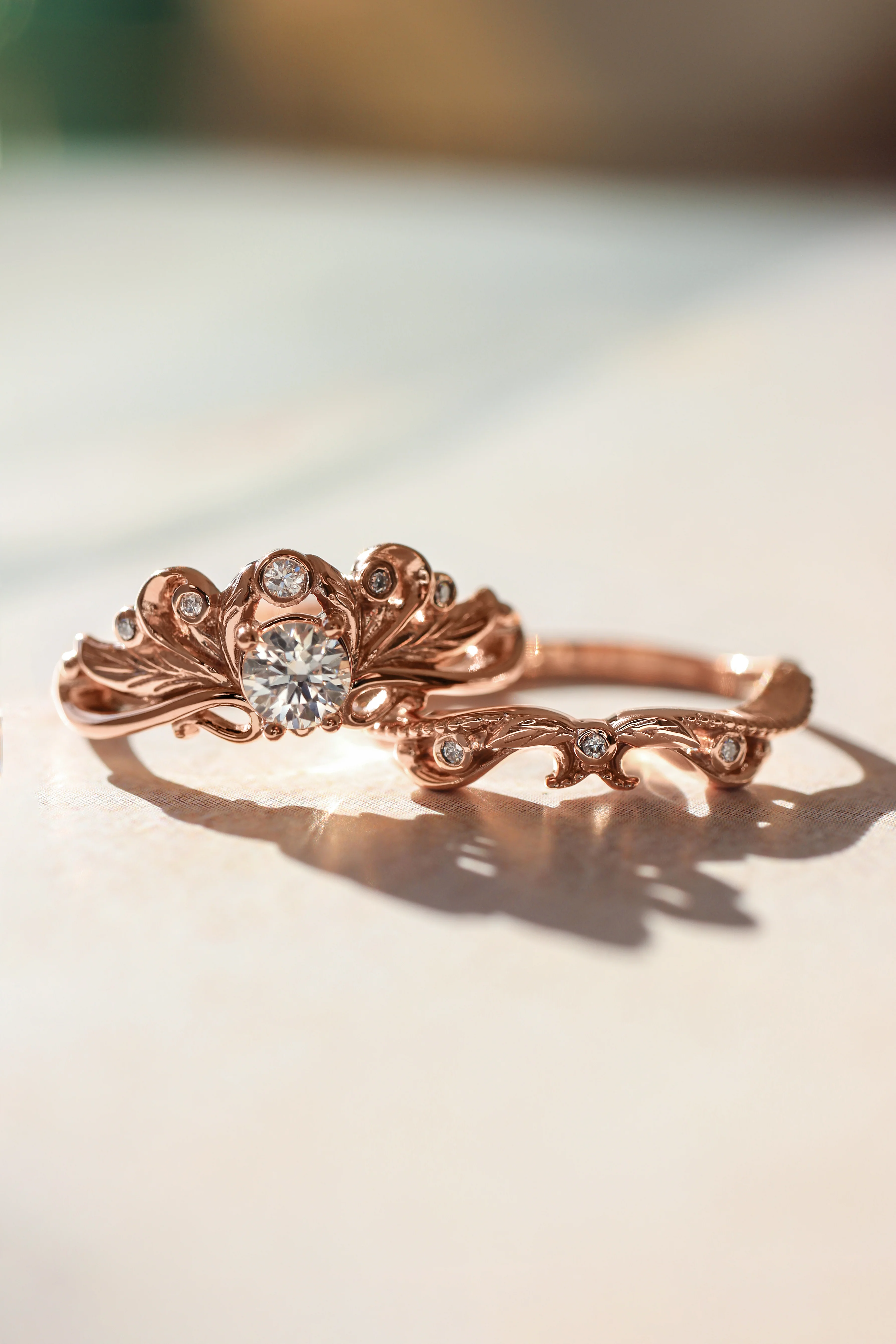 Natural diamonds bridal ring set / Damariss - Image 7