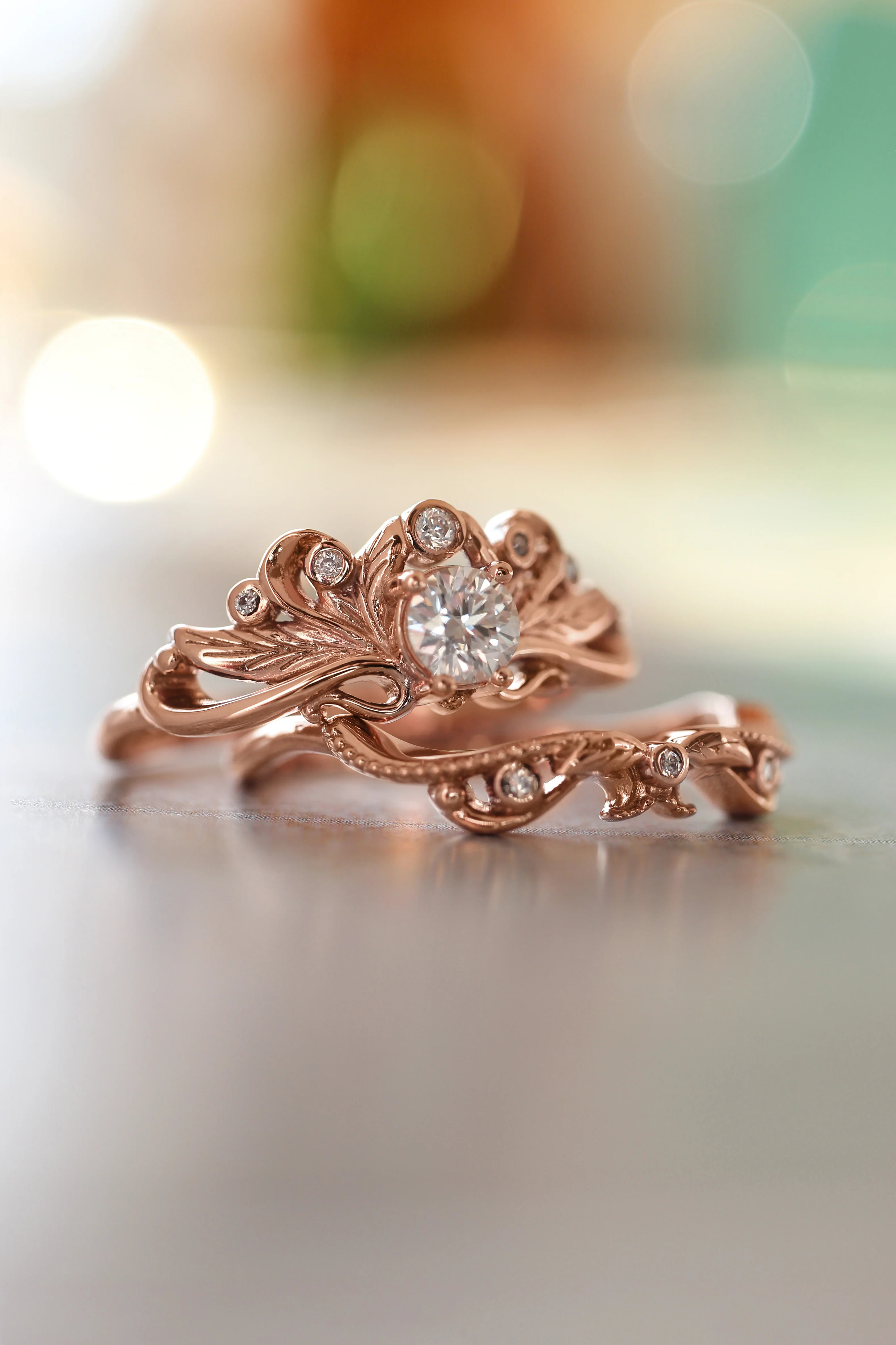 Natural diamonds bridal ring set / Damariss - Image 9