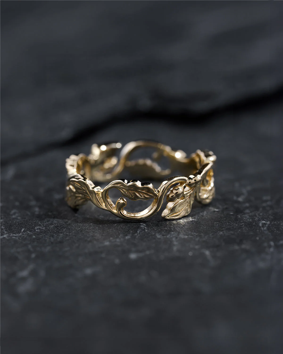 Oak leaves wedding band, option 2 - Image 3