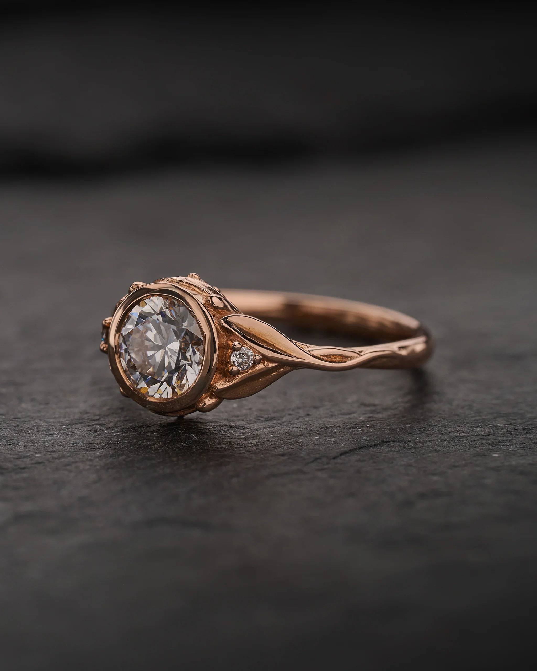 Lab grown diamond engagement ring, 1 carat diamond proposal ring / Roma - Image 4