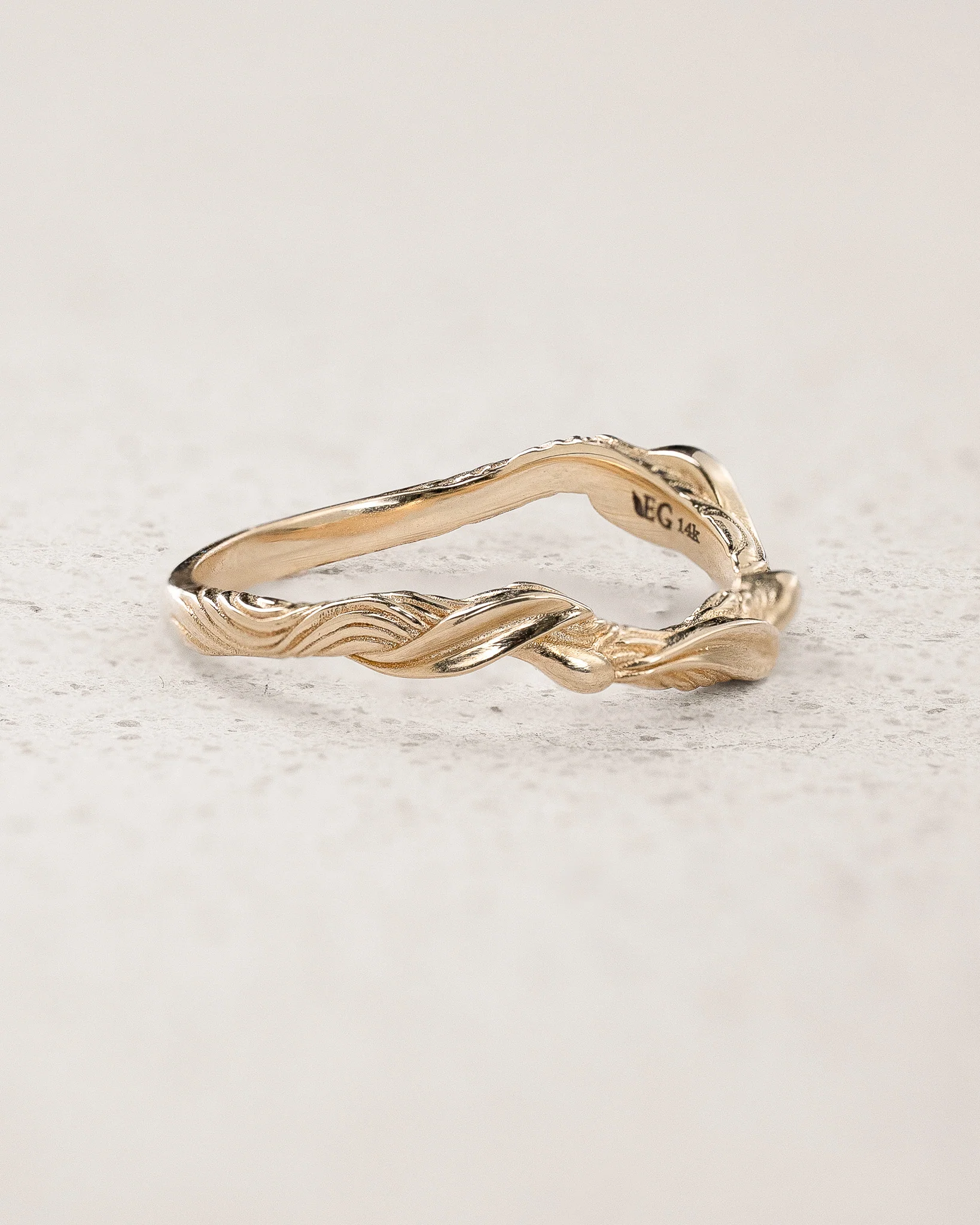 Twisted branch wedding ring, matching band for Olivia - Image 3