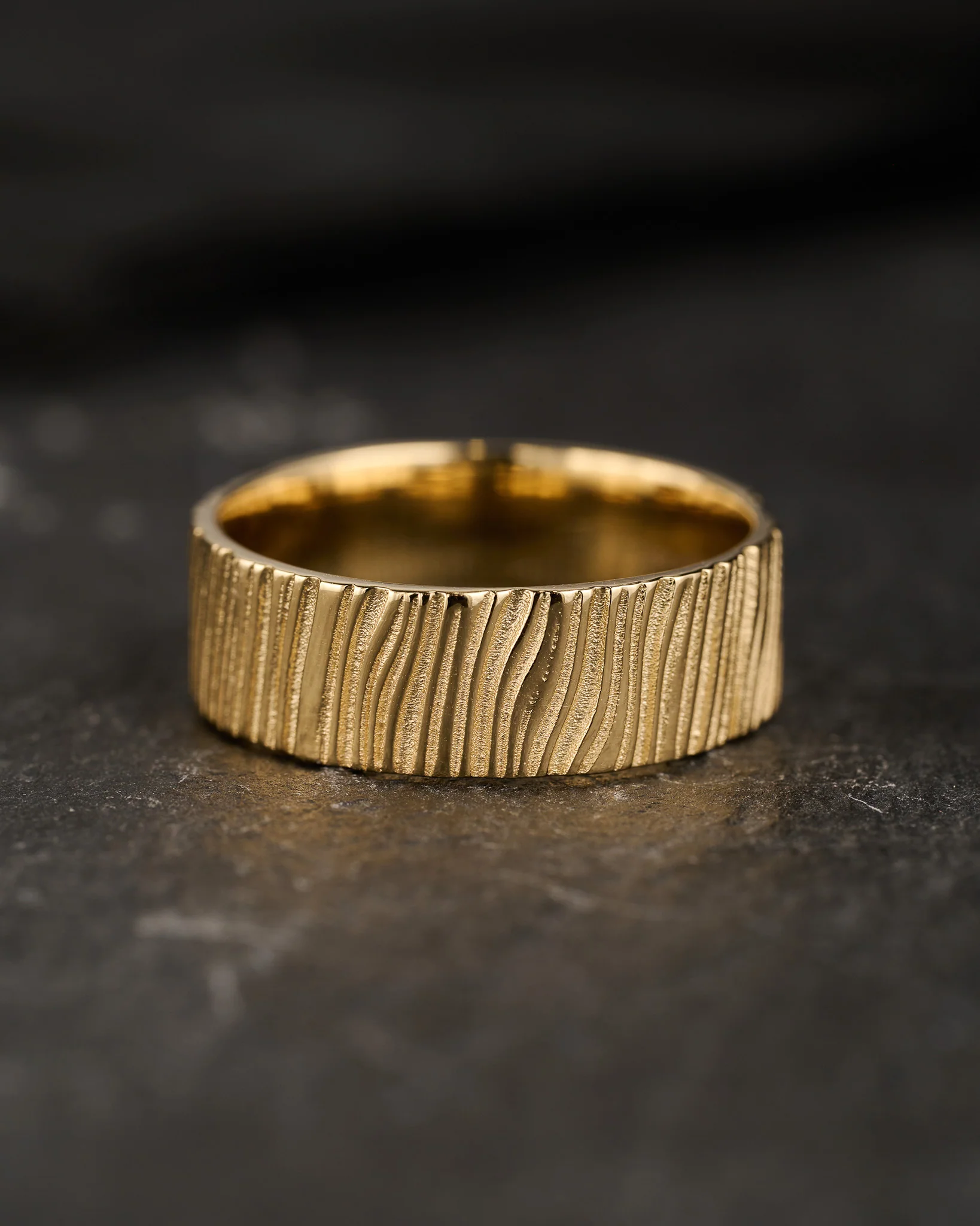 Wedding bands set for couple, saw wood rings - Image 4