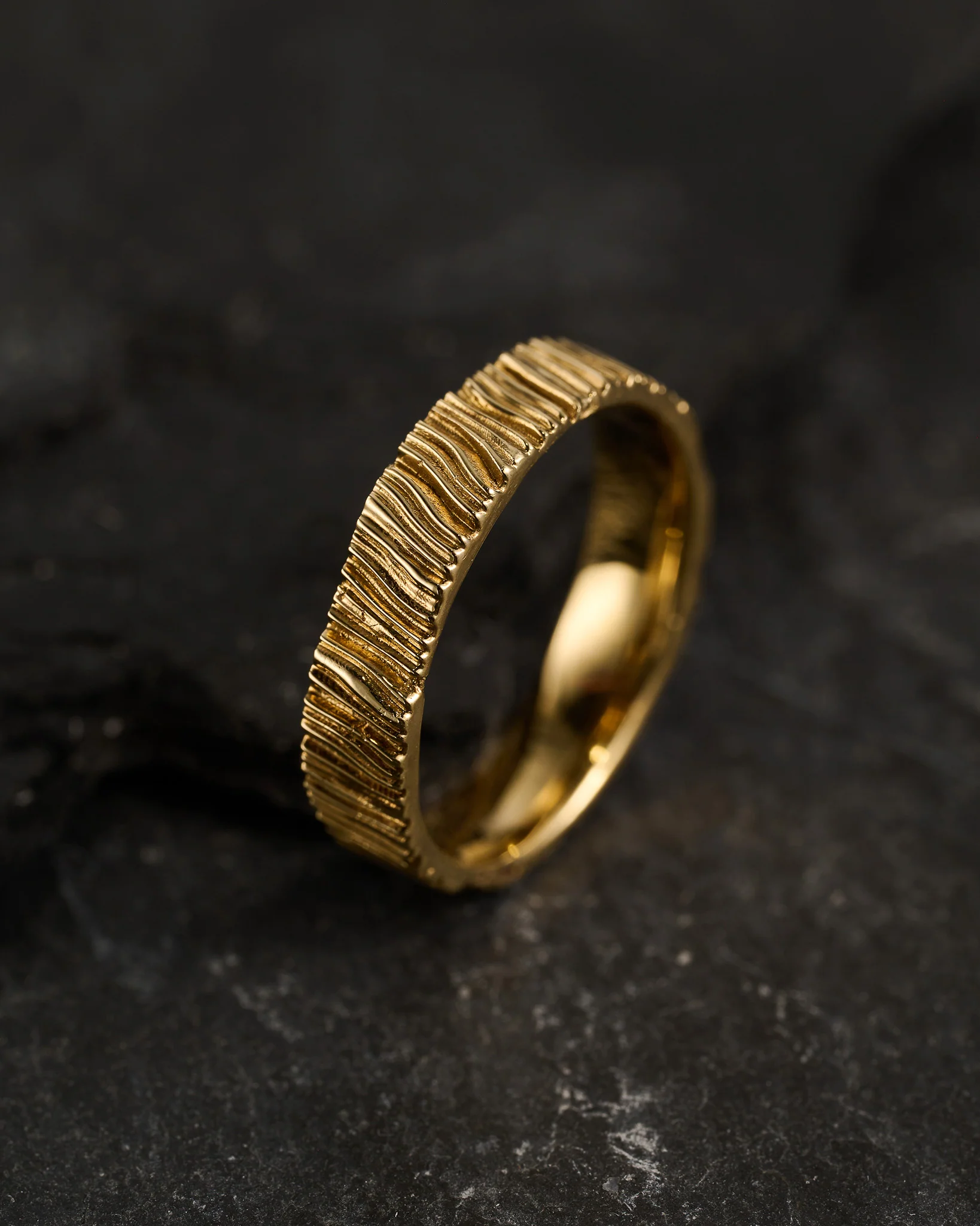 Wedding bands set for couple, saw wood rings - Image 5