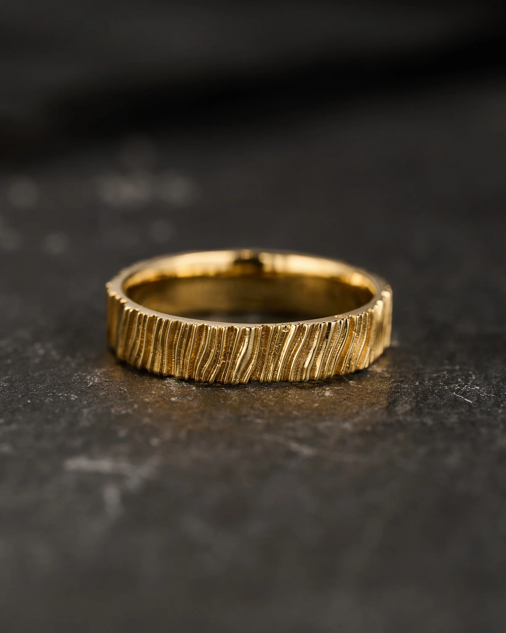 Wedding bands set for couple, saw wood rings - Image 6